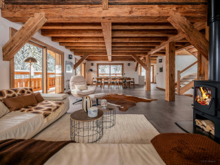 Chalet skis aux pieds pour 10 à Saint-Gervais avec spa
